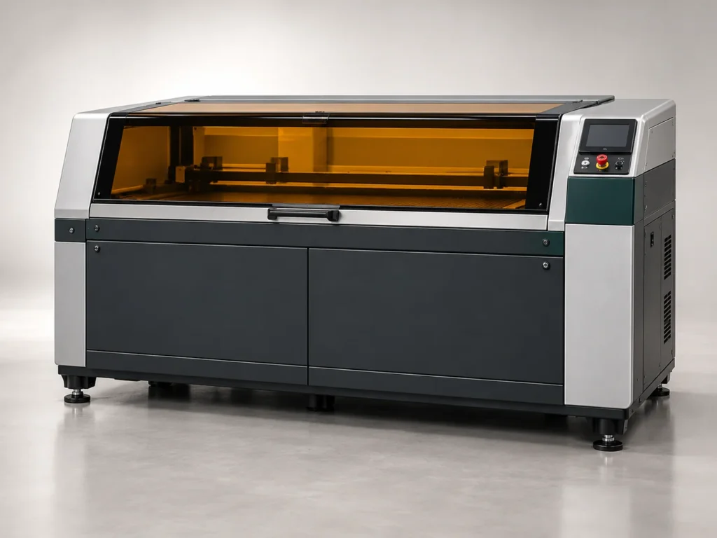 AI teaching concept: wide-format enclosed LC-1300 CO2 laser cabinet