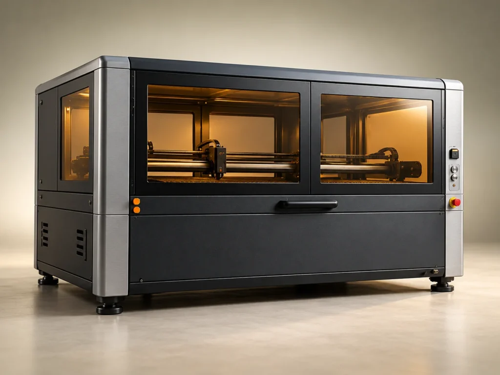 AI teaching concept: compact enclosed LC-900 CO2 laser cabinet