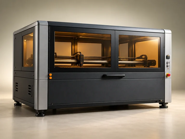 AI teaching concept: compact enclosed LC-900 CO2 laser cabinet